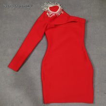 Load image into Gallery viewer, Alcina Rhinestone Tassel Bandage Dress