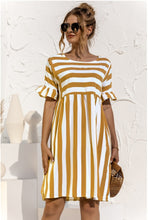 Load image into Gallery viewer, Lucretia Ruffle Stripe Dress