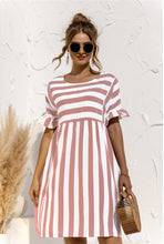 Load image into Gallery viewer, Lucretia Ruffle Stripe Dress