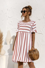 Load image into Gallery viewer, Lucretia Ruffle Stripe Dress