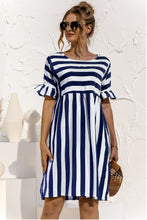 Load image into Gallery viewer, Lucretia Ruffle Stripe Dress