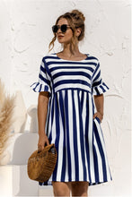 Load image into Gallery viewer, Lucretia Ruffle Stripe Dress