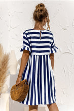 Load image into Gallery viewer, Lucretia Ruffle Stripe Dress