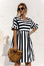 Load image into Gallery viewer, Lucretia Ruffle Stripe Dress