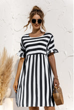 Load image into Gallery viewer, Lucretia Ruffle Stripe Dress
