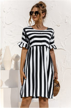 Load image into Gallery viewer, Lucretia Ruffle Stripe Dress