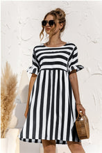 Load image into Gallery viewer, Lucretia Ruffle Stripe Dress
