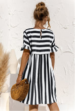 Load image into Gallery viewer, Lucretia Ruffle Stripe Dress