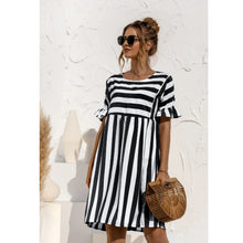 Load image into Gallery viewer, Lucretia Ruffle Stripe Dress