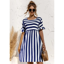 Load image into Gallery viewer, Lucretia Ruffle Stripe Dress