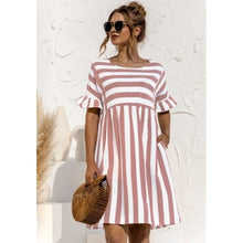 Load image into Gallery viewer, Lucretia Ruffle Stripe Dress
