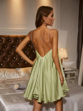 Load image into Gallery viewer, Rashida Satin Swing Dress