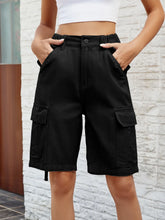 Load image into Gallery viewer, Lumi High Waist Denim Shorts with Pockets

