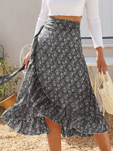 Load image into Gallery viewer, Delya Printed Ruffled Midi Skirt

