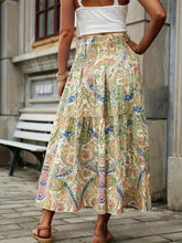 Load image into Gallery viewer, Xylia Tiered Smocked Printed High Waist Skirt
