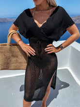 Load image into Gallery viewer, Junia Slit Surplice Cap Sleeve Cover Up
