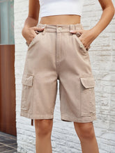 Load image into Gallery viewer, Lumi High Waist Denim Shorts with Pockets
