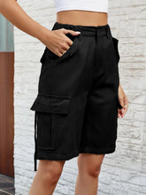 Load image into Gallery viewer, Lumi High Waist Denim Shorts with Pockets
