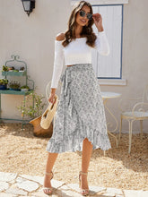 Load image into Gallery viewer, Delya Printed Ruffled Midi Skirt
