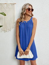 Load image into Gallery viewer, Zia Hollowed Out Sleeveless Beach Dress
