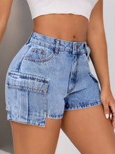 Load image into Gallery viewer, Zosia Mid-Rise Waist Denim Shorts with Pockets
