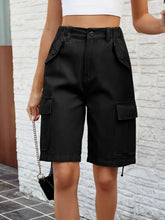 Load image into Gallery viewer, Lumi High Waist Denim Shorts with Pockets
