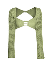 Load image into Gallery viewer, Emera Tied Long Sleeve Top and Skirt Cover Up Set
