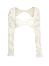Load image into Gallery viewer, Emera Tied Long Sleeve Top and Skirt Cover Up Set

