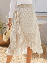 Load image into Gallery viewer, Delya Printed Ruffled Midi Skirt
