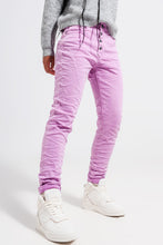 Load image into Gallery viewer, Diya Exposed Buttons Skinny Jeans in Pink
