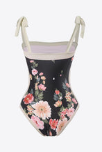 Load image into Gallery viewer, Ebony Floral Tie-Shoulder Two-Piece Swim Pair
