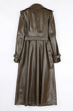 Load image into Gallery viewer, Belinda Long Leather Trench Coat
