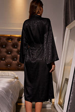 Load image into Gallery viewer, Celia Leopard Tie Waist Satin Robe
