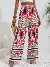 Load image into Gallery viewer, Printed High-Rise Wide Leg Pants
