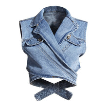 Load image into Gallery viewer, Toni Tone Cross Denim Vest
