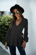 Load image into Gallery viewer, Vera Ruffle Hem Wrap Knot  Blouse
