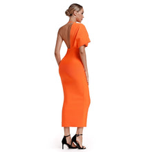 Load image into Gallery viewer, Long Draped V-Neck Bandage Dress
