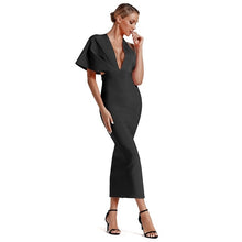 Load image into Gallery viewer, Long Draped V-Neck Bandage Dress
