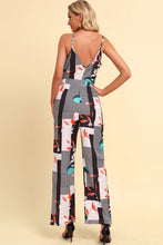 Load image into Gallery viewer, Printed Spaghetti Strap Tied Jumpsuit
