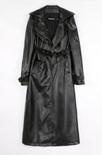 Load image into Gallery viewer, Belinda Long Leather Trench Coat
