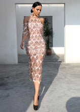 Load image into Gallery viewer, Laria Beige Sequin Dress
