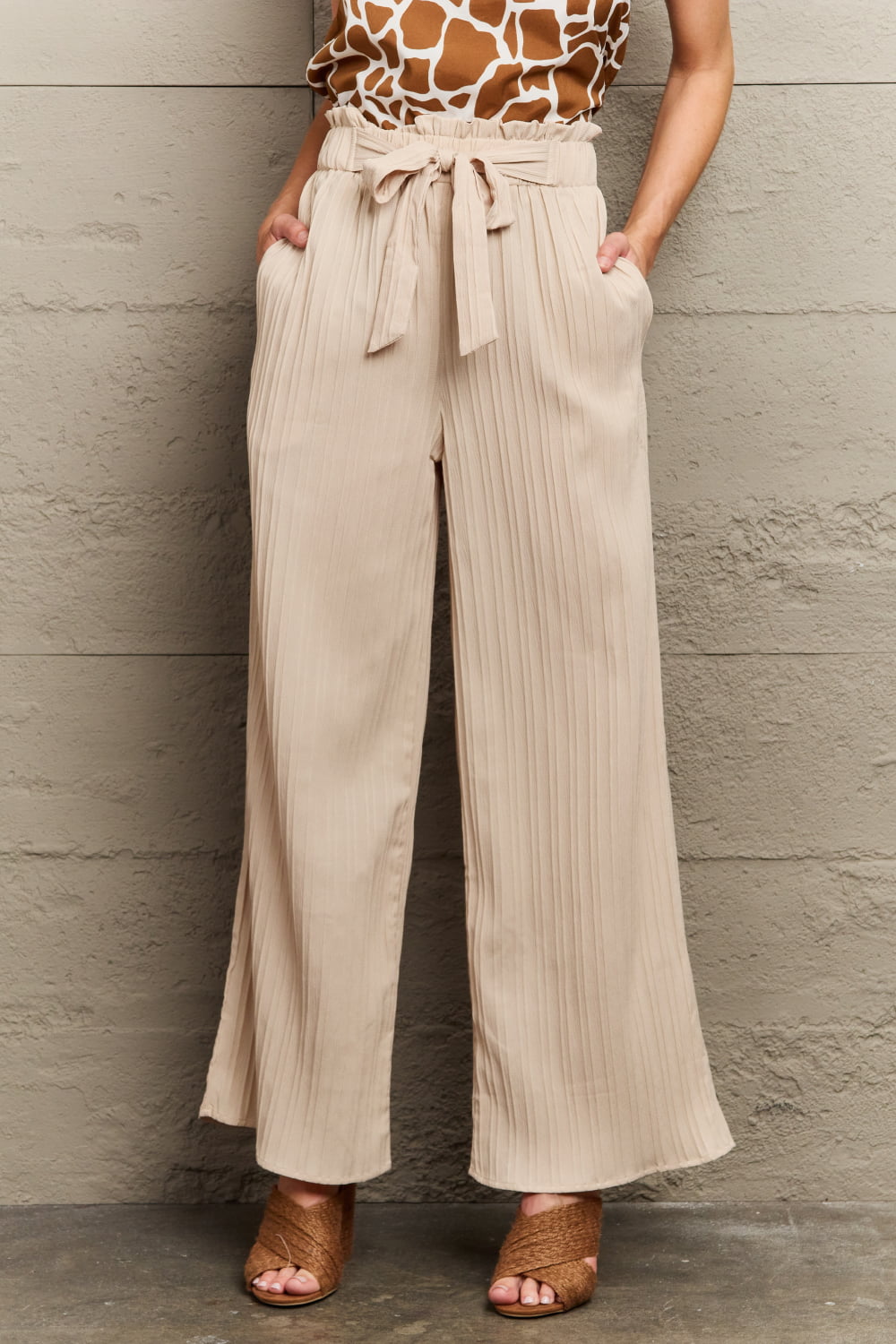 Brigitta Tie Waist Long Pants