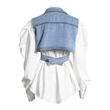 Load image into Gallery viewer, Toni Tone Cross Denim Vest
