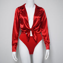 Load image into Gallery viewer, Samantha Silky Long Sleeve Bodysuit
