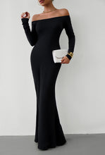 Load image into Gallery viewer, Flora Off-Shoulder Long Sleeve Maxi Dress
