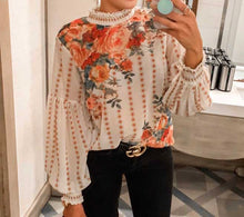 Load image into Gallery viewer, Chantria Long Sleeve Floral Blouse
