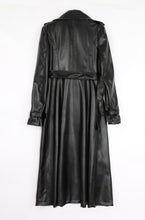 Load image into Gallery viewer, Belinda Long Leather Trench Coat
