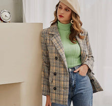 Load image into Gallery viewer, Brigid Night Plaid Blazer
