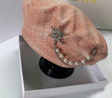 Load image into Gallery viewer, Diamond and Pearls Plaid Beret
