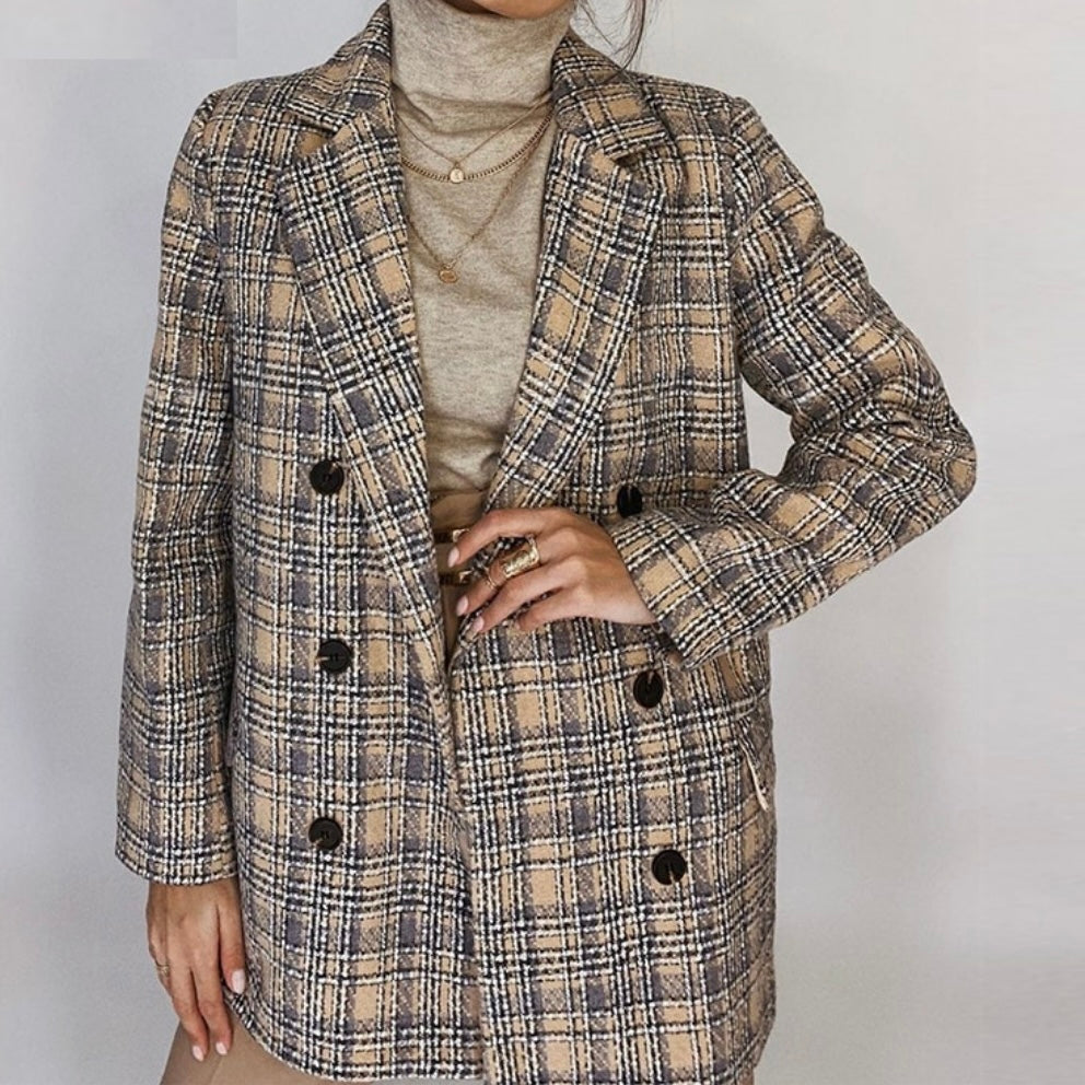 Brigid Night Plaid Blazer